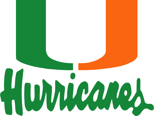 Miami Hurricanes 1979-1999 Wordmark Logo diy DTF decal sticker